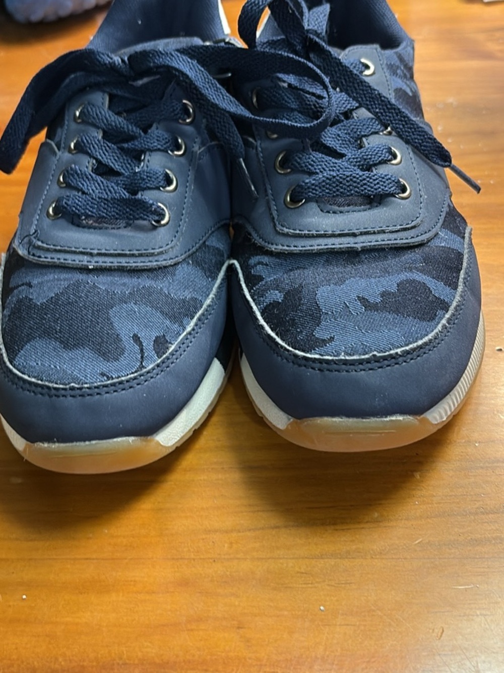 Steve Madden Navy Camouflage Lace-Up Sneakers